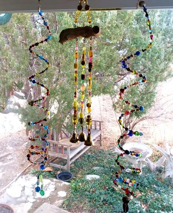 Rainbow Glass Bead Wind Chime Set